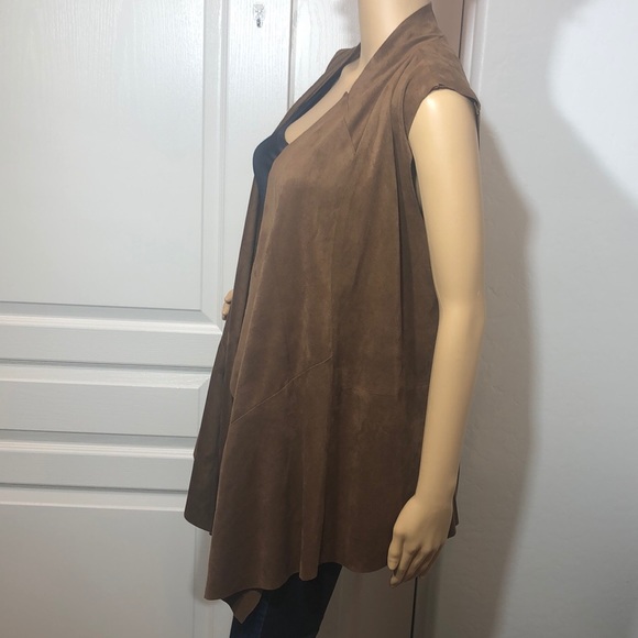Moon Collection U.S.A. Faux Suede Boho Vest Size L - Picture 4 of 8